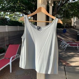 Eileen Fisher 100% silk light grey camisole top size M